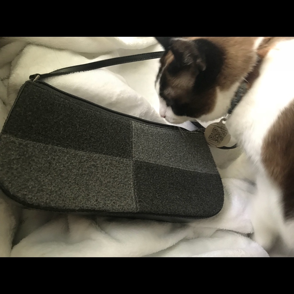 Black And Grey Patchwork Baguette - image 8